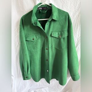 Zara Green Button Down Shirt